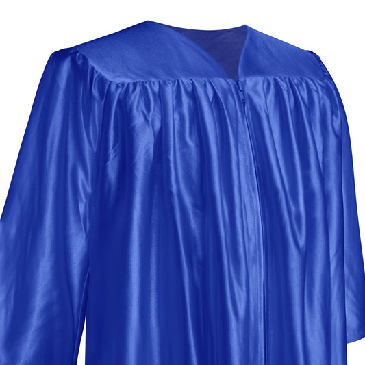 Shiny Royal Blue Graduation Gown for Preschool - Wholesale Grad Supply