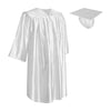 Shiny White Graduation Cap and Gown for Preschool - Wholesale Grad Supply