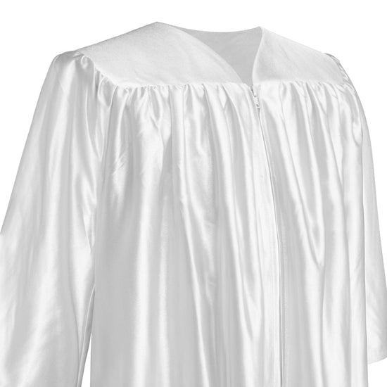 Shiny White Graduation Gown for Preschool - Wholesale Grad Supply